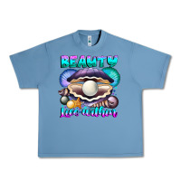 Pebble Blue Beauty Lies Within Urban Heavy Tee - CowhideDigitalArt