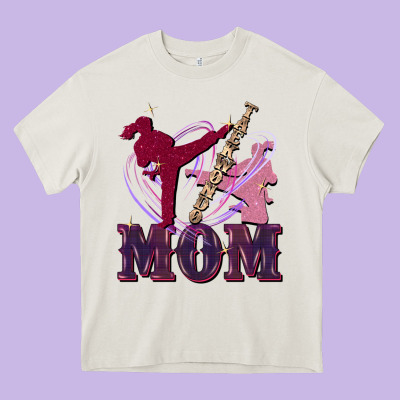 Taekwondo Mom Mother's Day Heavy Core Tee Designed By Fadigitalartstudio