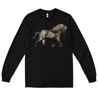 Black Belgian Horse Long Sleeve Tee - LillyAllenDesigns