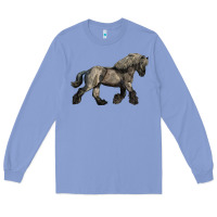 Colony Blue Belgian Horse Long Sleeve Tee - LillyAllenDesigns