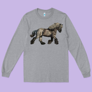Belgian Horse Long Sleeve Tee Designed By Lillyallendesigns