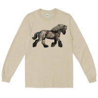 Mushroom Belgian Horse Long Sleeve Tee - LillyAllenDesigns