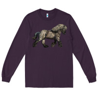 Plum Belgian Horse Long Sleeve Tee - LillyAllenDesigns