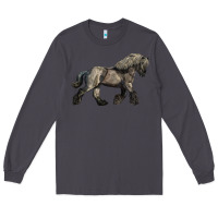 Smoke Belgian Horse Long Sleeve Tee - LillyAllenDesigns