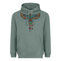 Sage aztec serape thunderbird Heavyweight Hoodie - RanaPortraitStore