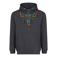 Smoke aztec serape thunderbird Heavyweight Hoodie - RanaPortraitStore