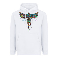 White aztec serape thunderbird Heavyweight Hoodie - RanaPortraitStore