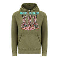 Vintage Olive happy easter bunny Vintage Hoodie - Artiststas