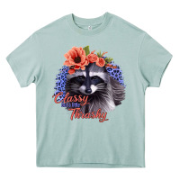 Arona Classy But A Little Thrashy Racoon With Flowers Heavy Core Tee - Jasminsmagicworld