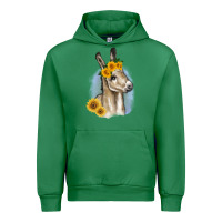 Emerald Sunflower Baby Donkey Urban Hoodie - RanaPortraitStore