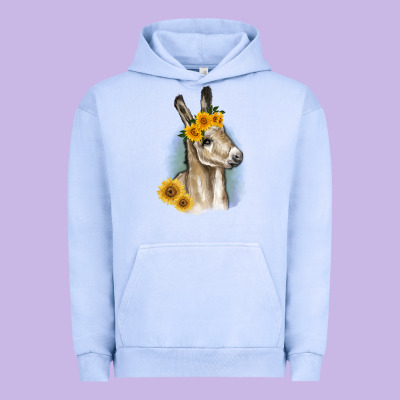 Sunflower Baby Donkey Urban Hoodie Designed By Ranaportraitstore