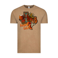 Vintage Coffee happy fall texas Vintage Tee - CowhideDigitalArt