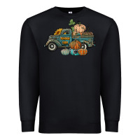 Black western pumpkin farm truck Premium Sweatshirt - RanaPortraitStore