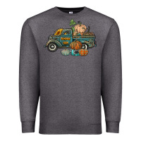 Charcoal Heather western pumpkin farm truck Premium Sweatshirt - RanaPortraitStore