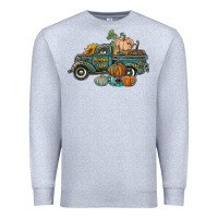 Heather Grey western pumpkin farm truck Premium Sweatshirt - RanaPortraitStore