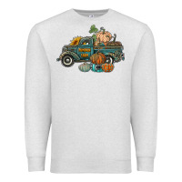 Oatmeal Heather western pumpkin farm truck Premium Sweatshirt - RanaPortraitStore
