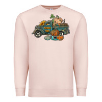 Pale Pink western pumpkin farm truck Premium Sweatshirt - RanaPortraitStore