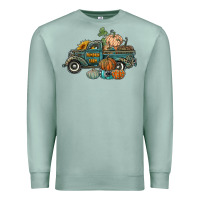 Seafoam western pumpkin farm truck Premium Sweatshirt - RanaPortraitStore