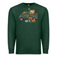 Sports Green western pumpkin farm truck Premium Sweatshirt - RanaPortraitStore