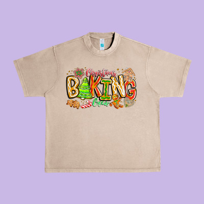 Christmas Baking Crew Urban Heavy Tee Designed By Cowhidedigitalart