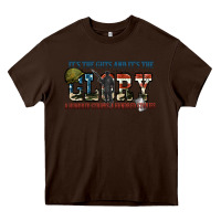 Chocolate Brown It's the guts and it's the glory a hundred stripes Heavy Core Tee - FaDigitalArtStudio