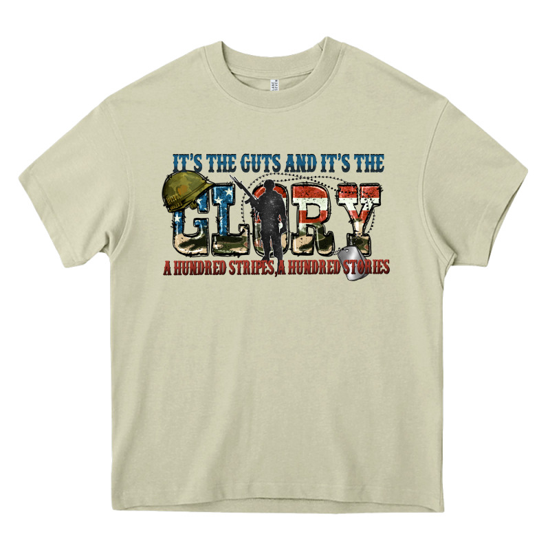 It's The Guts And It's The Glory A Hundred Stripes Heavy Core Tee by FaDigitalArtStudio | Teevron