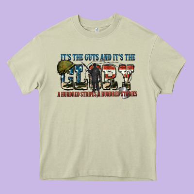 It's The Guts And It's The Glory A Hundred Stripes Heavy Core Tee Designed By Fadigitalartstudio