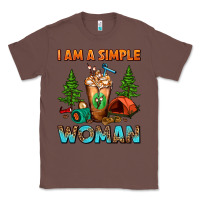 Chestnut I Am A Simple Woman Camping Frappe Classic Tee - FaDigitalArtStudio