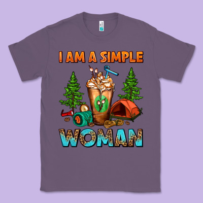 I Am A Simple Woman Camping Frappe Classic Tee Designed By Fadigitalartstudio