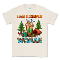 Natural I Am A Simple Woman Camping Frappe Classic Tee - FaDigitalArtStudio