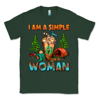 Sports Green I Am A Simple Woman Camping Frappe Classic Tee - FaDigitalArtStudio