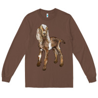Chestnut Baby Nubian Goat Long Sleeve Tee - LillyAllenDesigns