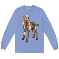 Colony Blue Baby Nubian Goat Long Sleeve Tee - LillyAllenDesigns