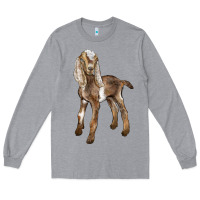 Heather Grey Baby Nubian Goat Long Sleeve Tee - LillyAllenDesigns