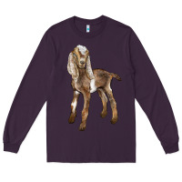 Plum Baby Nubian Goat Long Sleeve Tee - LillyAllenDesigns