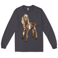 Smoke Baby Nubian Goat Long Sleeve Tee - LillyAllenDesigns