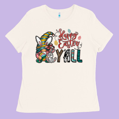 Happy Easter Y All Ladies Tee Designed By Cowhidedigitalart