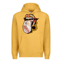 Mustard Baseball Tongue Premium Hoodie - Jasminsmagicworld