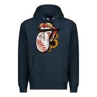Navy Baseball Tongue Premium Hoodie - Jasminsmagicworld