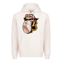 Pale Pink Baseball Tongue Premium Hoodie - Jasminsmagicworld