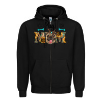 Black western pug mom Zipper Hoodie - RanaPortraitStore