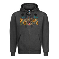 Charcoal Heather western pug mom Zipper Hoodie - RanaPortraitStore