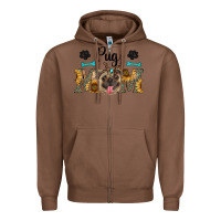Chestnut western pug mom Zipper Hoodie - RanaPortraitStore