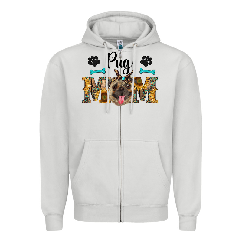 Western Pug Mom Zipper Hoodie by RanaPortraitStore | Teevron