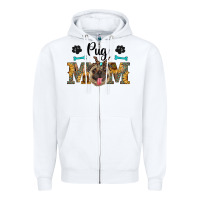 White western pug mom Zipper Hoodie - RanaPortraitStore