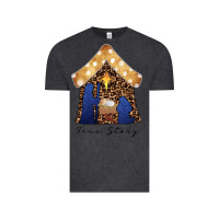 Vintage Black True Story Black Vintage Tee - CowhideDigitalArt