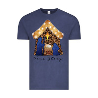 Vintage Denim True Story Black Vintage Tee - CowhideDigitalArt