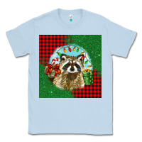Dusty Blue christmas raccoon Classic Tee - BarkalooDesign