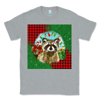 Heather Grey christmas raccoon Classic Tee - BarkalooDesign
