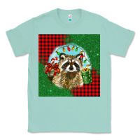 Seafoam christmas raccoon Classic Tee - BarkalooDesign